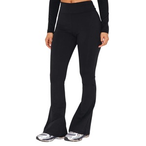Pantalones de yoga de cintura alta para mujer, de pierna ancha, con logo personalizado, corte de bota, para fitness, directo de fábrica - Product Image 1