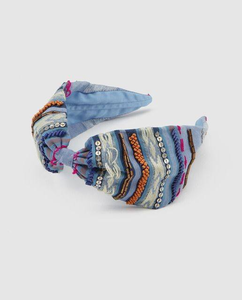 Magnifiques accessoires pour cheveux de créateurs, bandeau brodé à la main entièrement perlé, bandeau entièrement perlé pour femmes à prix de gros - Product Image 2