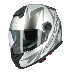 Nuevo Casco de Motocicleta Integral de ABS ASTONE HELMETS Modelo GT800 EVO SKYLINE PLATEADO/NEGRO BRILLANTE - Product Image 4
