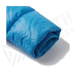 Hooded Quilted Waterproof <b>Bubble</b> Jacket Black Full Sleeve Winter Windproof Cotton Shell Knitted Fabric Polyester Filling Stand - Product Image 6