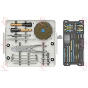 ชุดเครื่องมือผ่าตัดกระดูกสัตว์เลี้ยงแบบแมนนวล ทำจากสแตนเลส ยี่ห้อ BISONS สำหรับการผ่าตัดกระดูกและใส่รากเทียม - Product Image 1