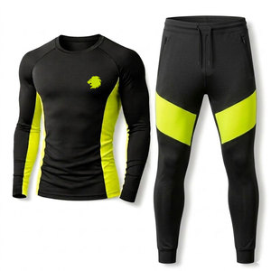 ชุดกีฬาฝึกซ้อมกลางแจ้งสำหรับผู้ชาย ชุดฟิตเนส ออกแบบเองได้ บริการ OEM ชุดฟิตเนสสำหรับผู้ชายสำหรับออกกำลังกายในยิม - Product Image 1