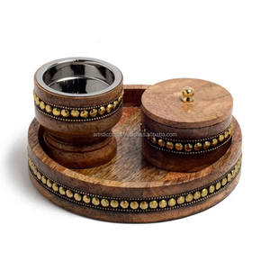 High Quality <b>Wooden</b> MOP Inlay Mosaic Bakhoor <b>Burner</b> Tray Box Set Multi-Color Arabic Mubkhar Incense Diffuser Medkhan - Product Image 1