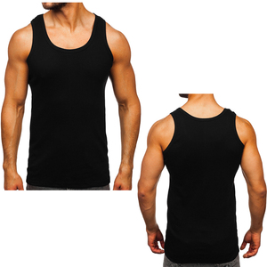 Custom Logo Breathable Gym Wear Tank Top <b>Men</b> <b>Singlet</b> Gym Dress <b>Men</b> Undershirt Stringer Tank Top BY AMAZING INDUSTRIES - Product Image 4