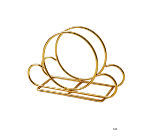 Porte-serviettes décoratif en fer poli doré en forme de feuille, porte-mouchoirs coupe-vent pour décoration extérieure, vaisselle de restaurant - Product Image 3