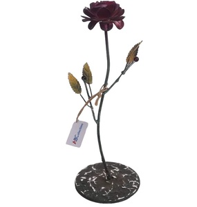 Pot de fleurs en métal moderne fait main en forme de feuille de rose unique pour la décoration artistique de la maison et du jardin, utilisation extérieure - Product Image 2