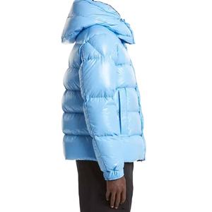 Chaquetas para hombre, chaqueta acolchada azul claro brillante, abrigo de invierno cálido y aislante - Product Image 4