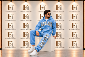 Ensemble de survêtement personnalisé pour homme en polaire avec sweat à capuche zippé et pantalon de jogging imprimé lettres, style streetwear, deux pièces, respectueux de l'environnement - Product Image 4