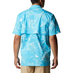 T-shirts de plage pour hommes, légers, à séchage rapide, respirants, manches courtes, sur mesure, 100% coton, pour vêtements de bain. - Product Image 2