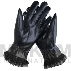 Premium Men Women Latest High Quality Dressing Loose Fit Winter Leather Gloves / Factory Price Custom Logo - Product Image 2