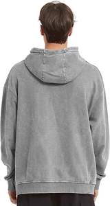 Sweat à capuche zippé oversize pour homme, 100% coton, délavé à l'acide, style vintage, coupe ample, streetwear, vente en gros - Product Image 3