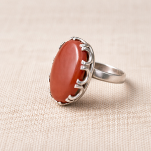Unique Design Carnelian Gemstone <b>Ring</b> 925 Sterling Silver Rose Gold Yellow Gold Plated Oval Cabochon Handmade <b>Statement</b> Jewelry - Product Image 1