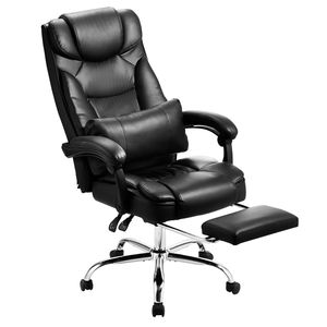 Sedia da Ufficio Ergonomica Direzionale con Capacità di 136 kg, Regolazione dell'Altezza, in Pelle PU, con Supporto Lombare - Product Image 1