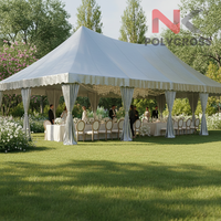 Toile de toit élégante blanche imperméable pour tente de mariage, résistante aux UV, bâche de protection robuste pour cérémonie et réception de mariage en extérieur