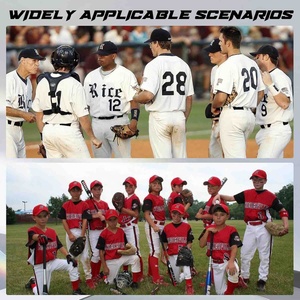 Sublimación personalizada Jersey de béisbol Diseño degradado Botón Abajo Uniforme de béisbol Nombre personalizado Número Jersey para hombres Jóvenes - Product Image 6