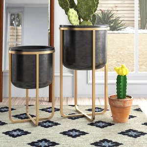 Jardinera de Madera Azul para Exteriores, Maceta para Plantas de Estilo Rústico - Product Image 4