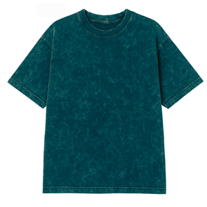 Men's Oversized <b>Tie</b>-Dye Cotton Short Sleeve O-Neck T-Shirt Casual Solid Color Jersey <b>Knitted</b> Regular Fit - Product Image 2