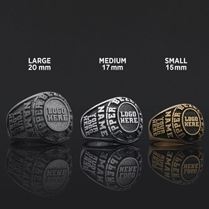 Anillo de Graduación Universitario BOJ MCollege Ring 020 Personalizado en Plata con Diamantes, Unisex, Certificado por GIA, Micro, Bajo Precio - Product Image 4