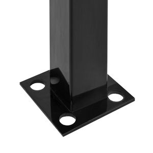 Barandillas de hierro forjado de 2-3 escalones para escaleras exteriores, barandillas de pared negras con características de asistencia - Product Image 6