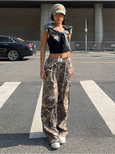 Contrast Color Wide Leg Jeans Spring Women Casual Women's <b>Trousers</b> 2026 Fashion New Casual Stitching High Waist Wide Leg - Product Image 2