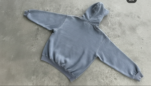 Custom Logo Acid Wash Hoodie Men Vintage Oversized Grey Pullover Fleece Hoodie High Quality Streetwear Washed Hooded Sweatshirt - Product Image 6