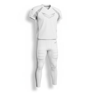 Tenue de football américain vierge en gros, à prix abordable, avec écusson brodé premium double couche sur les épaules, pour compétition universitaire et vêtements de sport - Product Image 1