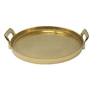 Bandeja para Servir Té y Café, Bandejas Redondas Decorativas de Aluminio, Aptas para Lavavajillas, Estilo Americano, Bandeja Plateada al por Mayor - Product Image 3