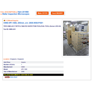 Hims HPI-1000 - Trusted อุปกรณ์เซมิคอนดักเตอร์มรดกระดับโลกและชิ้นส่วนที่ - Product Image 3