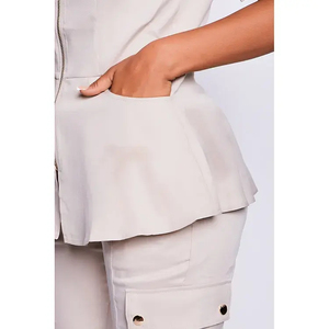 Ensemble d'uniformes d'infirmière en denim respirant et confortable avec fermeture éclair pour femmes, vêtements de travail médicaux pour hôpital - Product Image 5