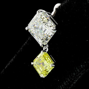 Pendientes de Diamantes Amarillos Vívidos Cultivados en Laboratorio, Certificados por IGI, Corte Asscher, Oro de 10K, 14K, 18K, Regalo de Boda o Compromiso, Joyería Fina - Product Image 4
