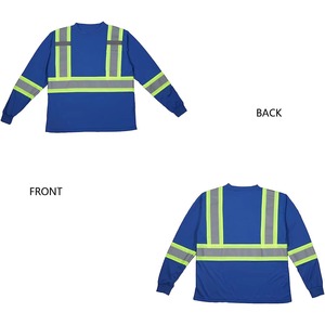 100% Polyester Shirts High Visibility Mining <b>Construction</b> Reflective Safety Hi Vis <b>Work</b> Shirt Long Sleeves - Product Image 4