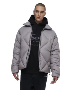 เสื้อแจ็กเก็ตแนวสตรีททรงสูงสำหรับผู้ชาย, เสื้อแจ็คเก็ตบุนวมคอปกตั้งไซส์พิเศษผ้าฝ้ายสำหรับผู้ชายฮิปฮอปฤดูหนาว - Product Image 3