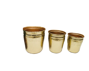 Juego de 2 Macetas Redondas Modernas de Hierro Ecológico, Duraderas y Elegantes, para Interiores/Exteriores, Jardín y Hogar - Product Image 3