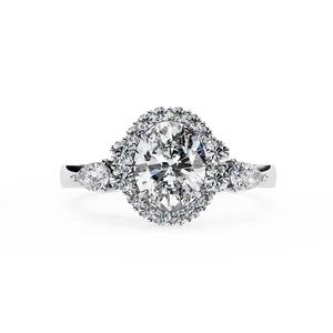 Cautivador Anillo de Oro con Diamante Sintético Radiante de 2.00 Quilates, Delicados Detalles Laterales, Unisex, Anillo de Compromiso de Élite - Product Image 3