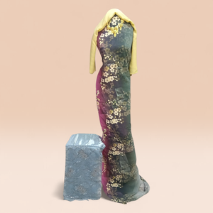 Vestido de Lujo con Estampado Floral en Lámina, Estilo Alemán-Suizo, con Chal a Juego |   Ropa de Fiesta para Mujeres Somalíes - Product Image 1