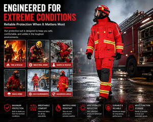 Combinaison ignifuge, vêtements de travail de sécurité industrielle, combinaison de protection réfléchissante ignifuge, uniforme de travail, équipement de sécurité thermique - Product Image 5