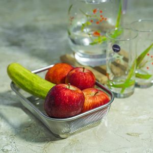 Rectangular Stainless Steel Colander <b>Mesh</b> <b>Strainer</b> Bowl Drain Basket for Kitchen Cooking Washing - Product Image 5