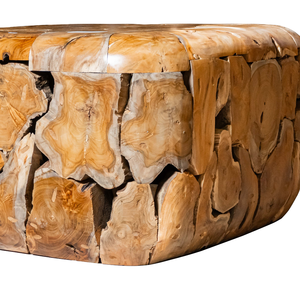 Mesa de Centro ARTERRA Premium, Única, Hecha a Mano, de Raíz de Teca Rústica, Diseño Moderno, Textura de Madera Natural, Mueble para el Hogar - Product Image 4