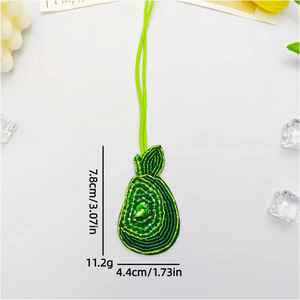 Modernos dijes de cuentas hechos a mano con bordado floral de cuentas para bolsos de cuero de mujer - Product Image 2