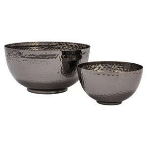 Vase de table moderne fait main, éco-responsable, très demandé, en aluminium noir, résistant à l'eau, bol décoratif - Product Image 3