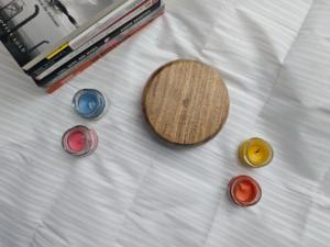Cuenco de madera hecho a mano para velas |   Recipiente de Madera Natural para Velas y Frascos para Velas de Cera de Soja - Product Image 4