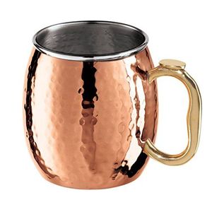 premium copper plated moscow mule <b>mugs</b> with polished shine ideal for cocktails and cold beverages in kitchen and bar use - Product Image 3
