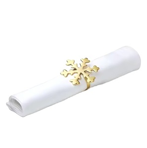 Dernière collection de 2024 ronds de serviette design flocon de neige vaisselle décoratifs luxe fantaisie et moderne ronds de serviette qualité supérieure - Product Image 1