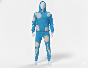 Survêtement d'hiver grande taille couleur personnalisée / Vêtements de sport respirants de haute qualité, sweat à capuche côtelé, nouvelle arrivée - Product Image 4