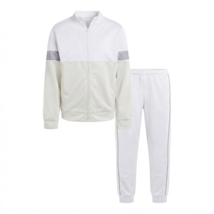 Ensemble de survêtement pour homme, coupe classique, nouvelle collection, vêtements d'hiver, fermeture élastique à la taille, manches longues, col montant, couleurs unies, qualité supérieure - Product Image 1