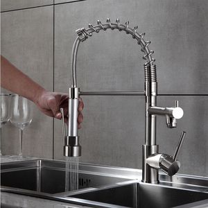 Rubinetto da Cucina Monocomando con Doccetta Estraibile in Acciaio Inox, Finitura Nichel Spazzolato - Product Image 5