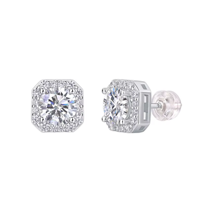 Luxury Women's Classic Design 925 Sterling <b>Silver</b> GRA Certificated Round Cut Moissanite <b>Stud</b> <b>Earrings</b> Women's - Product Image 5