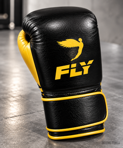 Fly Leather Boxing Gloves <b>Lace</b>-Up Closure Laced Design Lightweight Breathable Professional Training Gear for Adults Club - Product Image 4