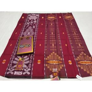 Sarong traditionnel BHS Excellent Gold SPC, type songket, à rayures, style des îles d'Asie-Pacifique. - Product Image 1