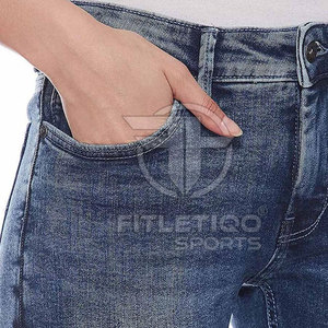 Jeans de Mezclilla Personalizados para Hombre y Mujer – Jeans Casuales de Corte Recto y Cintura Media 100% Algodón para Venta al Por Mayor - Product Image 6